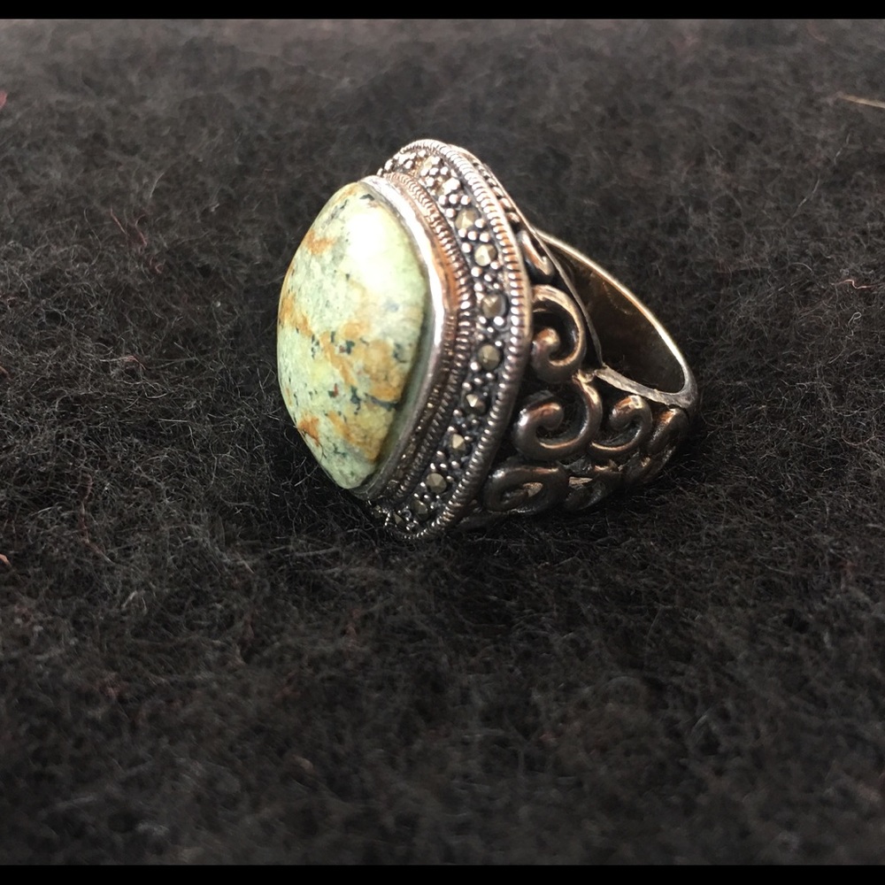 Sterling silver and stone ring